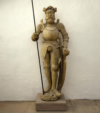 Lebensgroße Skulptur von Markgraf Karl II. von Baden-Durlach