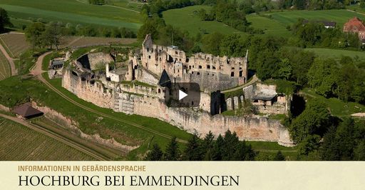  Startbildschirm des Filmes "Hochburg bei Emmendingen: Informationen in Gebärdensprache"