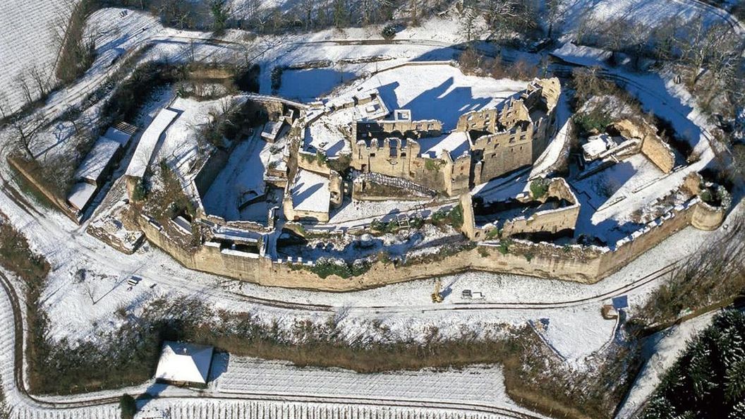 Château médiéval Hochburg d'Emmendingen, Vue aérienne