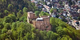 Château-fort d'Alt-Eberstein, vue aérienne