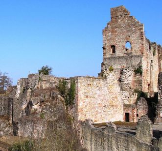 Detailbild der Oberburg der Hochburg bei Emmendingen