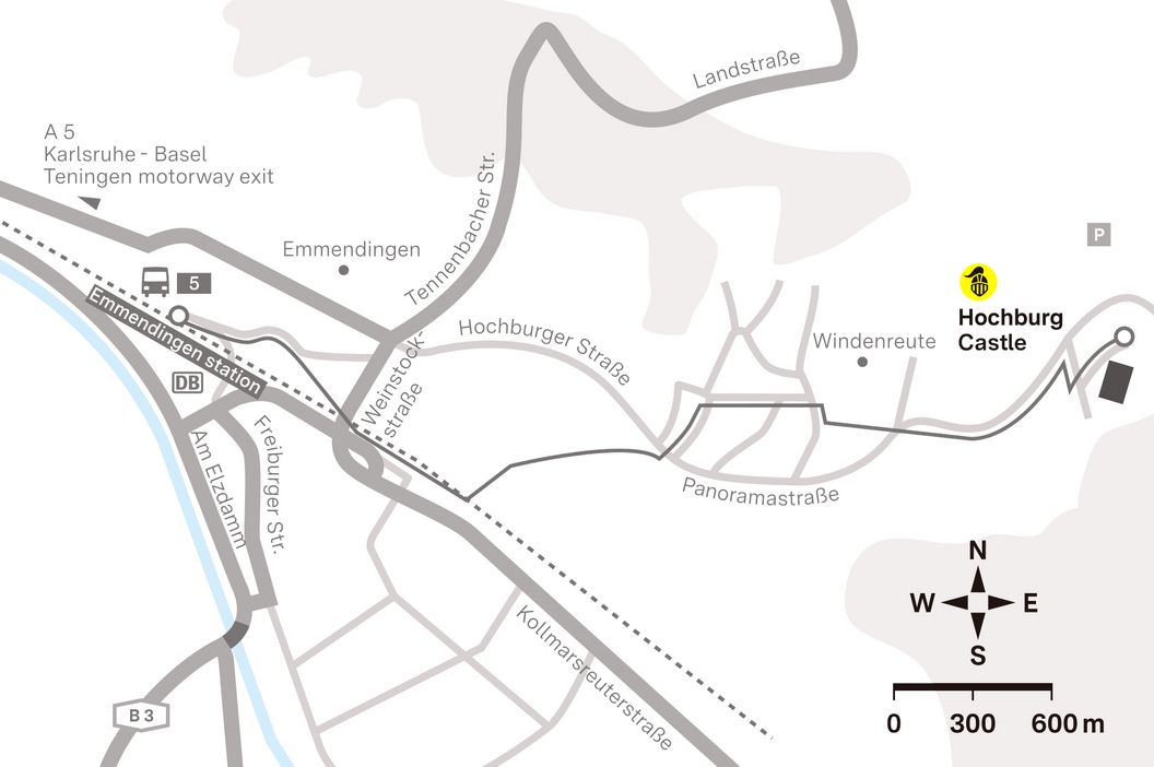 journey description: Hochburg Castle, illustration: Staatliche Schlösser und Gärten Baden-Württemberg, JUNG:Kommunikation