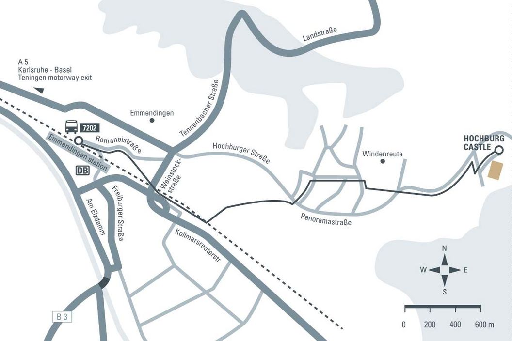 journey description: Hochburg Castle, illustration: Staatliche Schlösser und Gärten Baden-Württemberg, JUNG:Kommunikation